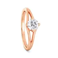 Elaina Brigette Solitaire Ring  (1/2 Ct. Tw.) Lab-grown diamond RG of SVR in  Gold Metal