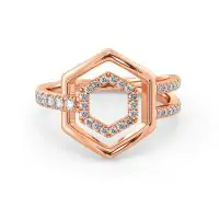 Nahla Diamond Ring Lab-grown diamond RG of SVR in  Gold Metal